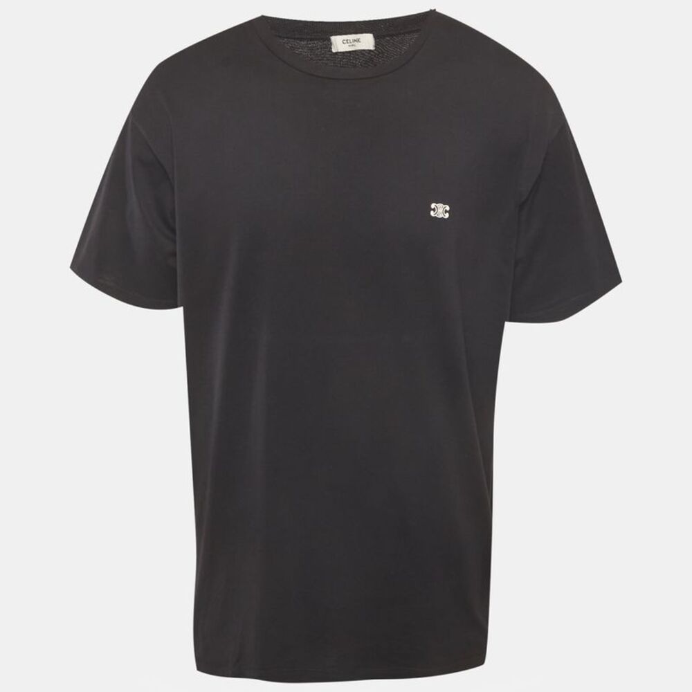 Celine Black Jersey Crewneck T-Shirt Xl